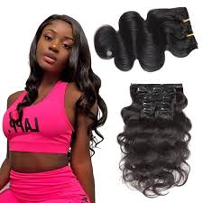 The clips attached to the top of the bun are always handy. China Kbeth Human Hair Extensions Clip In For Black Girls 2021 Fashion Sexy Body Wave 100 Real Remy Triple Weft Human Hair Extension Supplier Photos Pictures Made In China Com