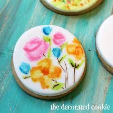 This makes more complicated to paint. Painted Watercolor Cookies Cookie Decorating Idea