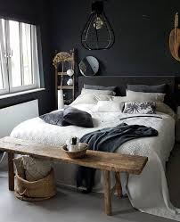 Baasket Footer Bench Wall Colour Raw Materials Contrasted Bya Dark Colour Palette Yatak Odasi Ic Tasarimi Ev Ic Mekanlari Keyifli Yatak Odasi