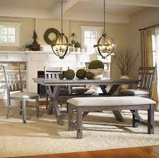 How To Decorate Trestle Dining Room Table Home Interiors Dining Set With Bench Dining Room Sets Kitchen Table Bench