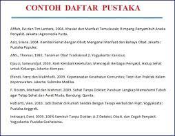 Contoh Daftar Pustaka Makalah Dari Buku Dan Internet Perpustakaan Tanaman Obat Buku