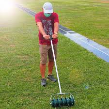 Description our heavy duty green rolling garden lawn aerator roller will be loved by the customer review: Rolling Lawn Aerator Buy Online Save Free Sg Delivery