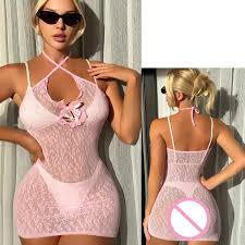 Womens Summer Sexy Fishing Net Perspective Mini Dresses Erotic Mesh Hollow  Out Transparent Skirt Ladies One-Piece Tight Dress - AliExpress