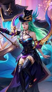 A close up of a girl(vexana mlbb) , black hair , big booobs - SeaArt AI