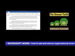 Microsoft Word How To Add And Edit An Organizational Chart