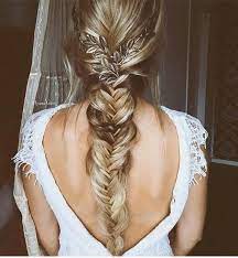 Beautiful Fishtail Braid Wedding Elegant Hair Styles Long Bridal Hair Wedding Hairstyles
