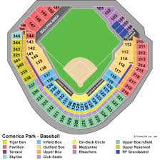 Boudd Comerica Park Seating Chart