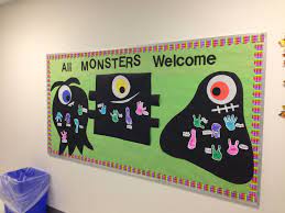 Classroom wall decor classroom décor disney classroom classroom design classroom activities color posters shape posters monster theme classroom preschool decor monster theme shape posters included are full size posters(7.5x10 inches), mini posters(5x7 inches), and bonus flashcards(3x4.5 inches) in portrait orientation. Back To School Ideas Monster Classroom Theme Classroom Decor Themes Monster Theme Classroom