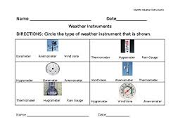 This weather activity looks at using the internet to identify what these different weather instruments are used to measure and what unit of measurement they use to. Identify Weather Instruments By Lindsey S Tlc Creations Tpt
