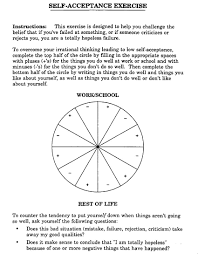 Self Acceptance Exercise Worksheet Rational Emotive Behaviour Therapy From Rational Emotive Behavior Therapy Therapy Worksheets Growth Mindset Bulletin Board