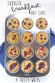 4 Baked Oatmeal Cups Baby Toddler Kid Approved Recipe Healthy Finger Foods Baby Food Recipes Food