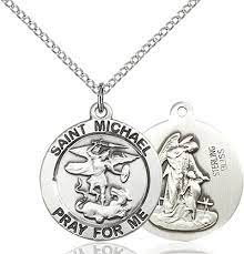 St Michael The Archangel Sterling Silver Pendant Sterling Silver Pendants St Michael Pendant Silver