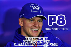 Yes! Yes! Yes! First Points! We are very proud of you Mick! #MickSchumiFans  #MickSchumacher #F1 #haasf1 #BritishGP Mick Schumacher Mick Schumacher Fan  Club