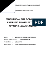 Sisa domestik dan masalah yang dihadapi akibat pengurusan sisa domestik yang tidak sistematik nama: Kerja Lapangan Sisa Domestik