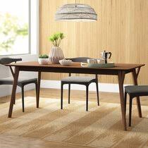 Dark wood kitchen table and chairs. Modern Contemporary Dark Wood Dining Table Allmodern