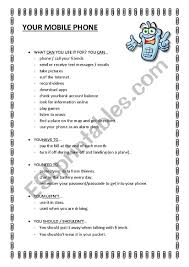 Senior citizens are more active today than ever before. Your Mobile Phone Using Modal Verbs Esl Worksheet By Forestia