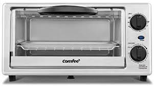 Black And Decker 4 Slice Toaster Oven Dimensions Amazon Com Comfee Toaster Oven Countertop 4 Slice Compact Size Easy To Control With Timer Bake Broil Toast Setting 1000w Stain In 2020 Toaster Oven Toaster Oven