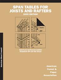 Tables listing maximum spans for southern pine joists and rafters are detailed below. 2005 Span Tables For Joists And Rafters