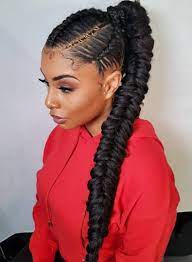 Cornrow Updo With Fishtail Braid Cornrow Hairstyles Braided Ponytail Hairstyles Fishtail Braid Hairstyles