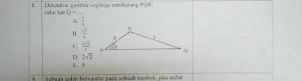 Related to gambar segitiga sembarang. Diketahui Gambar Segitiga Sembarang Pqr Nilai Tan Q Brainly Co Id