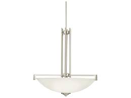 Contractor lighting, commercial lighting, residential lighting and builders lighting. Kichler Lighting Eileen Brushed Nickel 4 Light 25 Wide Glass Led Pendant Kic3299nil18