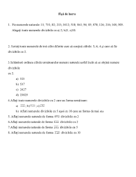 Criteriul de divizibilitate cu 25. Doc FisÄƒ De Lucru Alipika Alipika Academia Edu