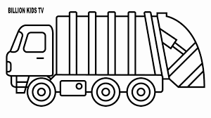 Many models of garbage trucks are equipped with large strong forceps, which, under human control, pick up the garbage can, lift it over the body and dump the contents into the container of the garbage truck. Tonka Truck Coloring Pages Lovely Coloring Page Simple Cartoon Drawing A Dump Tru Monster Truck Coloring Pages Truck Coloring Pages Garbage Truck Coloring Page