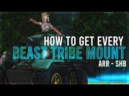 Stormblood's beast tribes are the kojin, namazu, and anata. Every Beast Tribe Mount From Arr Shb Ffxiv Mount Farming Ffxiv Final Fantasy 14 Videos