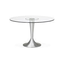 Le contraste entre son bois clair et son bois foncé lui apporte beaucoup de cachet. Round Design Dining Urban In Tempered Glass And Brushed Aluminium O 120 Cm Table Transparent Amp Story 4004