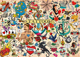 Photo collage puzzle 500 piece. Amazon Com Buffalo Games Tattoopalooza 500 Piece Jigsaw Puzzle Toys Games