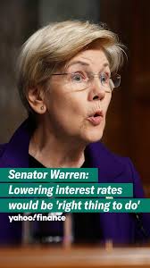 Senator Warren: "I have urged the Fed to bring down interest rates for a  long time now because I want to see families be able to afford mortgages  and pay off their credit cards and buy a car without ...