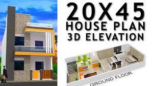 This house is designed as a two bedroom (2 bhk), single residency duplex home for a plot size of plot of 20 feet x 35 feet. 20x45 House Plan With 3d Elevation By Nikshail Youtube