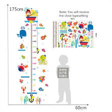 Measure Kids Height Growth Chart Wall Stickers Art Wallpaper Diy Decoration For Child Baby Wall Nursery Living Room Home Decor