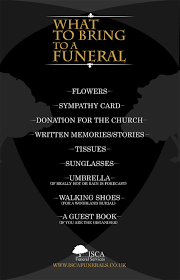 What to give for funeral instead of flowers. What To Bring To A Funeral Guide Infographic Isca Funerals