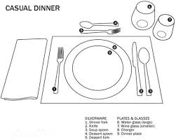 Guidelines For All Table Settings Casual Dinner Galateo A Tavola Apparecchiare La Tavola Tavolo