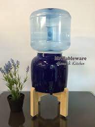 Porcelain Ceramic Water Dispenser Solid Blue Countertop Natural Counter Stand Porcelain Ceramics Water Dispenser Mason Jar Lamp