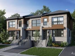 Maisons Neuves Au Quebec Prairie Style Houses Duplex House Plans Apartment Building