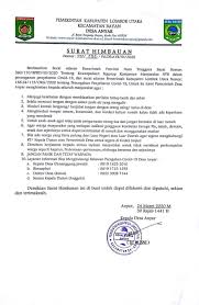 Surat Himbauan Kepala Desa Anyar Terkait Pencegahan Penyebaran Covid 19 Website Desa Anyar