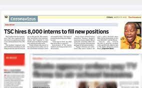 What's with the new look? Clarification And Apology Tsc New Recruitments The Standard