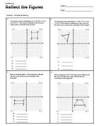 6 Ns 6b 6c Reflect The Figures Reflection Teaching 6th Grade Common Core Math