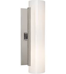 Visual Comfort Kw2220pn Wg Kelly Wearstler Precision 2 Light 4 Inch Polished Nickel Bath Sconce Wall Light Kelly Wearstler Medium Cylinder White Glass