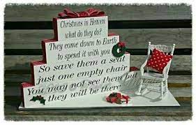 a month miniature empty chair for christmas christmas in heaven christmas signs wood christmas crafts decorations