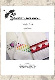 Counted & stamped cross stitch. Valentine S Day Heart Towel Download Cross Stitch Pattern For Sale Raspberry Lane Crafts