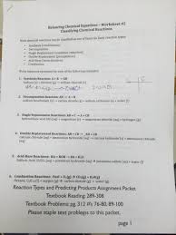 Multiply fat by 9 multiply protein by 4 multiply carbs by 4. Solved Most Chemical Reactions Can Be Classified As One O Chegg Com