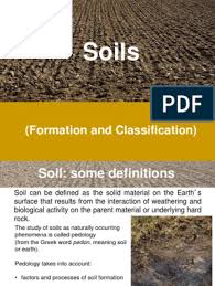 Read the text and answer the questions that follow. 02 Soil Formation And Classification Soil Sustainable Building