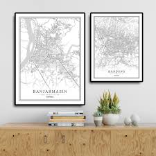 Dekorasi rumah duka menyatakan perasaan berduka atas meninggalnya seseorang baik kepada relasi, teman hingga kerabat sendiri. Indonesia Dan Peta Kota Poster Nordic Ruang Tamu Jakarta Bandung Dinding Seni Dekorasi Rumah Lukisan Kanvas Kreatif Hadiah Painting Calligraphy Aliexpress
