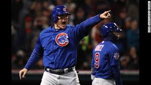 Kyle schwarber of the cubs celebrates at the dugout after hitting a solo home run in the seventh inning against the cardinals during game 4. Schwarber This Is The Moment We All Live For Cnn Video