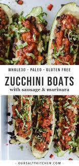 Italian Sausage Stuffed Zucchini Keto Low Carb Recipe Easy Fast Healthy Dinner Recipes Clean Dinner Recipes Slow Cooker Balsamic Chicken
