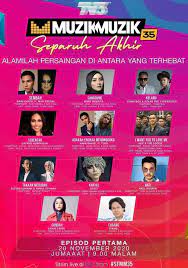 Seperti kebiasaannya, sebelum muzik muzik menutup bukunya untuk tahun ini, terdahulu harus dinobatkan sebuah lagu terbaik, yakni juara kesemua lagu sepanjang tahun 2019. Senarai 30 Lagu Separuh Akhir Muzik Muzik 35 2020 Iluminasi