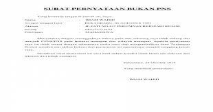 Isi dari surat pernyataan juga tidak boleh sembarangan diisi, namun harus sesuai dengan kenyataan mengenai pembuat surat pernyataan tersebut. Contoh Surat Pernyataan Bukan Cpns Pns Contoh Surat